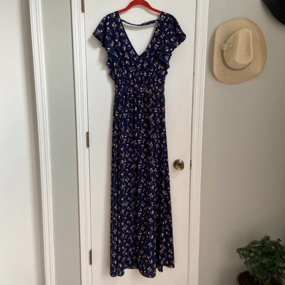 iZ Byer Navy Floral Maxi Dress - Picture 5 of 8